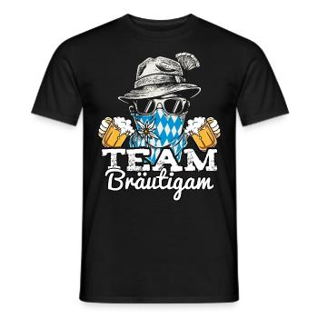 Polterabend T-Shirt Mann JGA Junggesellenabschied - Männer T-Shirt - Schwarz - Vorne - AI Model Male 178 light (178cm)