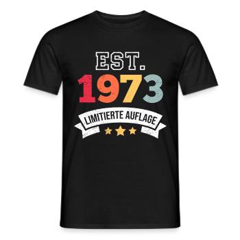 Limitierte 1973 50. Geburtstag 50 Jahre Herren - Männer T-Shirt - Schwarz - Vorne - AI Model Male 178 light (178cm)