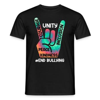 Stop Bullying Awareness und Solidarität für - Männer T-Shirt - Schwarz - Vorne - AI Model Male 178 light (178cm)