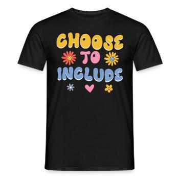 Akzeptanz handicap Inklusion ist eine Entscheidung - Männer T-Shirt - Schwarz - Vorne - AI Model Male 178 light (178cm)