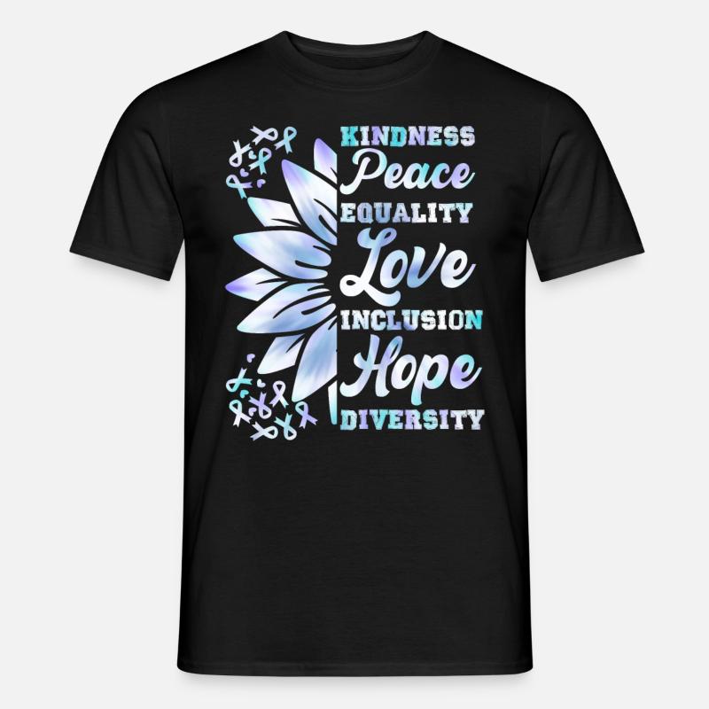 Inklusion Freundlichkeit Frieden Hoffnung - Männer T-Shirt - Schwarz