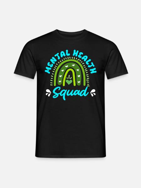 Mentale Gesundheit Mental Health Squad - T-shirt herr - svart