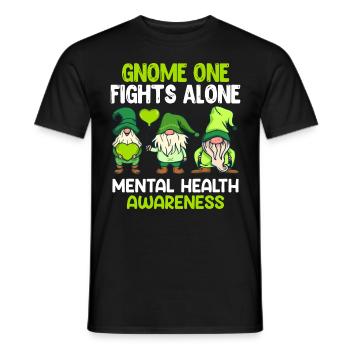 Santé mentale geistige Gesundheit Awareness - T-shirt homme - noir - Devant - AI Model Male 178 light (178cm)