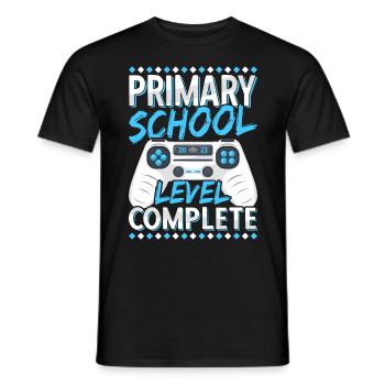 Last Day Of Primary School Graduation 2023 Gamer - Men's T-Shirt - black - Front - AI Model Male 178 light (178cm)