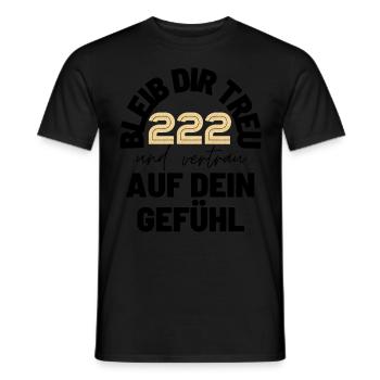 Engelszahlen 222 Nummerologie Geschenkidee - Männer T-Shirt - Schwarz - Vorne - AI Model Male 178 light (178cm)