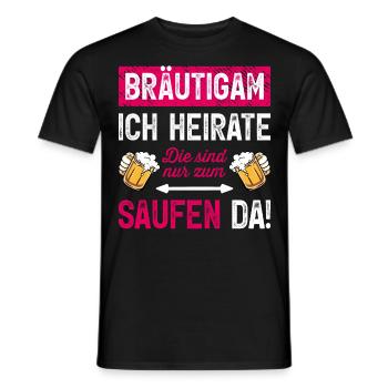 Kostüm Bräutigam T-Shirt Polterabend JGA Männer - Männer T-Shirt - Schwarz - Vorne - AI Model Male 178 light (178cm)