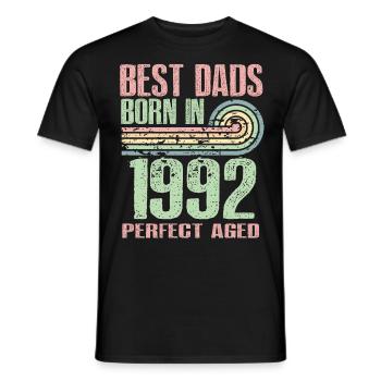 Les meilleurs pères sont nés en 1992, à l’âge de 31 ans, - T-shirt homme - noir - Devant - AI Model Male 178 light (178cm)