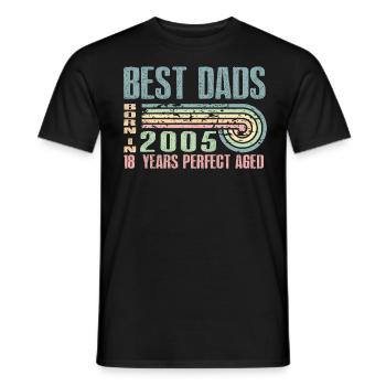 Les meilleurs pères sont nés en 2005, à l’âge de 18 ans, - T-shirt homme - noir - Devant - AI Model Male 178 light (178cm)