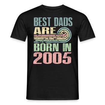 Les meilleurs pères sont nés en 2005, à l’âge de 18 ans, - T-shirt homme - noir - Devant - AI Model Male 178 light (178cm)