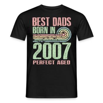 Les meilleurs pères sont nés en 2007, à l’âge de 16 ans, - T-shirt homme - noir - Devant - AI Model Male 178 light (178cm)
