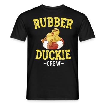 Canard en caoutchouc Canard jaune Équipage Baignade Canards Canards Canards - T-shirt homme - noir - Devant - AI Model Male 178 light (178cm)