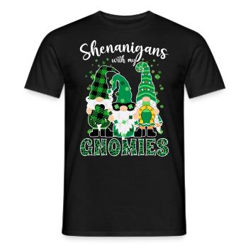 Gnomies Gnomies Gnomies Cadeau de la Saint-Patrick - T-shirt homme - noir - Devant - AI Model Male 178 light (178cm)