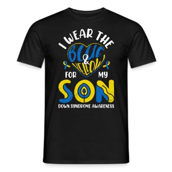 Down Syndrome Awareness Mother and Father - Men's T-Shirt - black - Front - AI Model Male 178 light (178cm)