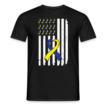 Down Syndrome Awareness Loop extra - Men's T-Shirt - black - Front - AI Model Male 178 light (178cm)