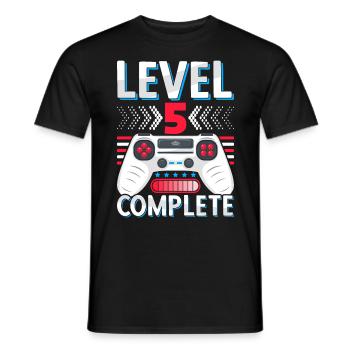 5ème année terminée Realschule Gymnasium Gamer - T-shirt homme - noir - Devant - AI Model Male 178 light (178cm)