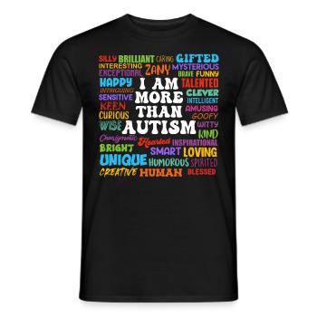 Sensibilisation à l’autisme Solidarité et sensibilisation - T-shirt homme - noir - Devant - AI Model Male 178 light (178cm)