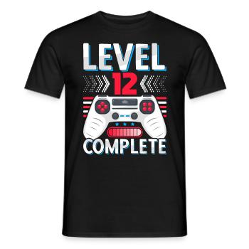 12. Klasse abgeschlossen Gymnasium Gymnasiast - Männer T-Shirt - Schwarz - Vorne - AI Model Male 178 light (178cm)