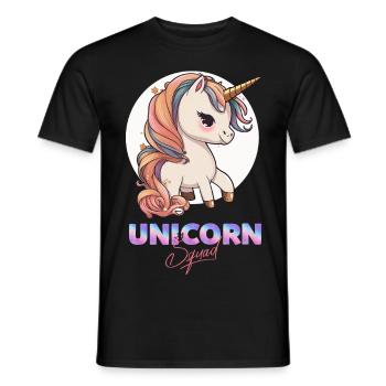Einhorn-Trupp - Männer T-Shirt - Schwarz - Vorne - AI Model Male 178 light (178cm)