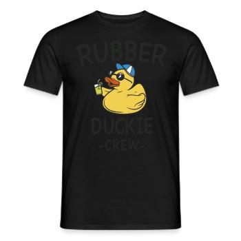 Gummiente Yellow Duckie Crew Bath Ducks Duckling - Männer T-Shirt - Schwarz - Vorne - AI Model Male 178 light (178cm)