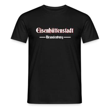 Eisenhüttenstadt - Männer T-Shirt - Schwarz - Vorne - AI Model Male 178 light (178cm)