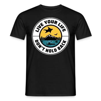 Wingsuit fliegen Base Jumping Fallschirmspringen Wingsuiting - Männer T-Shirt - Schwarz - Vorne - AI Model Male 178 light (178cm)