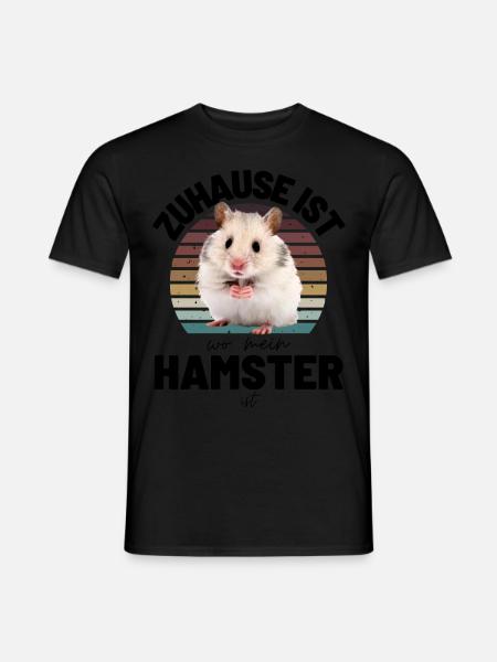 HAMSTER Zuhause ist, wo mein HAMSTER ist - Männer T-Shirt - Schwarz