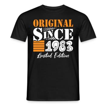 40th birthday born 1983 Original Since 1983 - Men's T-Shirt - black - Front - AI Model Male 178 light (178cm)