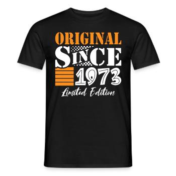 50e anniversaire né en 1973 Original depuis 1973 - T-shirt homme - noir - Devant - AI Model Male 178 light (178cm)
