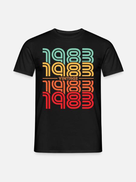 40. Geburtstag Jahrgang 1983 Vintage 1983 - Männer T-Shirt - Schwarz