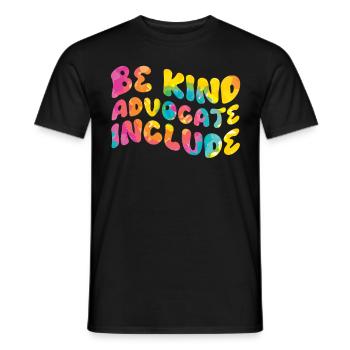 Be Kind Inclusion People with disabilities - Men's T-Shirt - black - Front - AI Model Male 178 light (178cm)