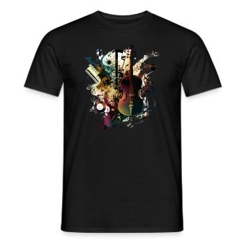 Musik - Männer T-Shirt - Schwarz - Vorne - AI Model Male 178 light (178cm)