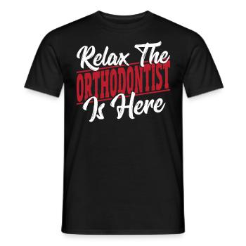 Relax The Orthodontist Is Here Orthodontists - Men's T-Shirt - black - Front - AI Model Male 178 light (178cm)