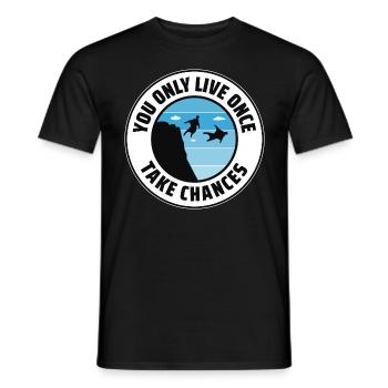 Wingsuit fliegen Base Jumping Fallschirmspringen Wingsuiting - Männer T-Shirt - Schwarz - Vorne - AI Model Male 178 light (178cm)