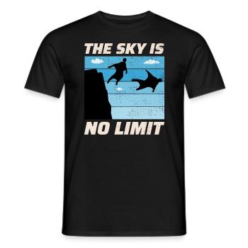 Wingsuit volant Base Jumping Parachutisme Wingsuit - T-shirt homme - noir - Devant - AI Model Male 178 light (178cm)