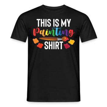 This Is My Painting Shirt For Painter - Men's T-Shirt - black - Front - AI Model Male 178 light (178cm)