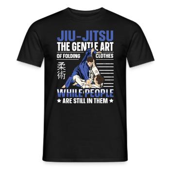 The Gentle Art Of Folding Clothes Funny Jiu Jitsu - Männer T-Shirt - Schwarz - Vorne - AI Model Male 178 light (178cm)