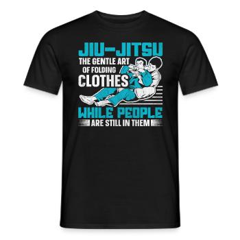 The Gentle Art Of Folding Clothes Funny Jiu Jitsu - Männer T-Shirt - Schwarz - Vorne - AI Model Male 178 light (178cm)