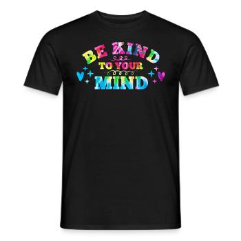 Soyez gentil avec votre Santé mentale - T-shirt homme - noir - Devant - AI Model Male 178 light (178cm)