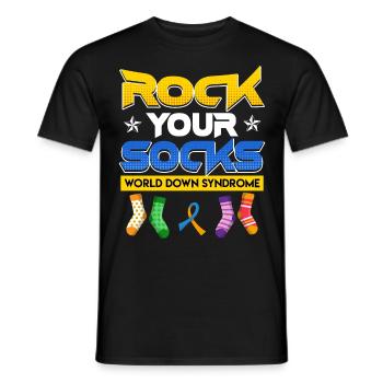 Down Syndrome Awareness Trisomy 21 - Men's T-Shirt - black - Front - AI Model Male 178 light (178cm)