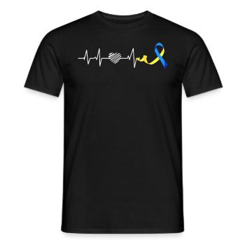 Down Syndrome Awareness Loop extra - Men's T-Shirt - black - Front - AI Model Male 178 light (178cm)