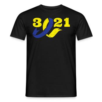 Down Syndrome Awareness Loop extra - Men's T-Shirt - black - Front - AI Model Male 178 light (178cm)