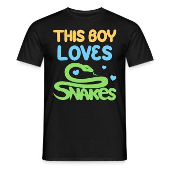 Ce garçon aime les serpents - T-shirt homme - noir - Devant - AI Model Male 178 light (178cm)