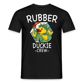 Gummiente Gelbe Ente Crew Badeenten Enten Enten - Männer T-Shirt - Schwarz - Vorne - AI Model Male 178 light (178cm)
