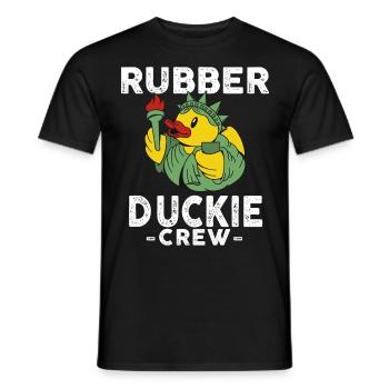 Gummiente Gelbe Ente Crew Badeenten Enten Enten - Männer T-Shirt - Schwarz - Vorne - AI Model Male 178 light (178cm)