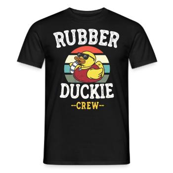Canard en caoutchouc Canard jaune Équipage Baignade Canards Canards Canards - T-shirt homme - noir - Devant - AI Model Male 178 light (178cm)