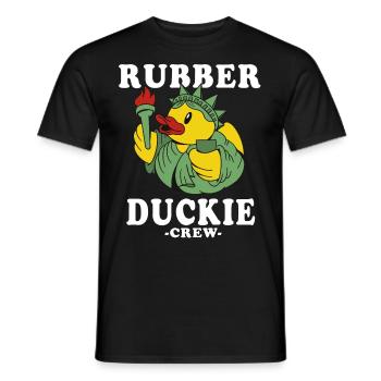 Canard en caoutchouc Canard jaune Équipage Baignade Canards Canards Canards - T-shirt homme - noir - Devant - AI Model Male 178 light (178cm)
