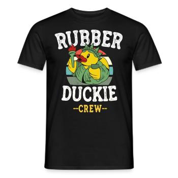 Canard en caoutchouc Canard jaune Équipage Baignade Canards Canards Canards - T-shirt homme - noir - Devant - AI Model Male 178 light (178cm)