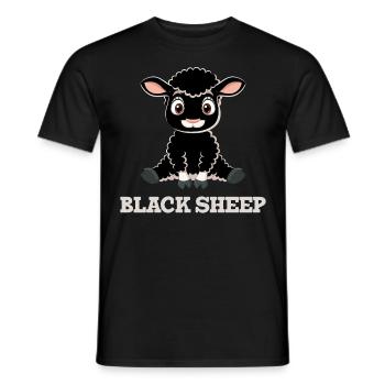 Black Sheep - Men's T-Shirt - black - Front - AI Model Male 178 light (178cm)