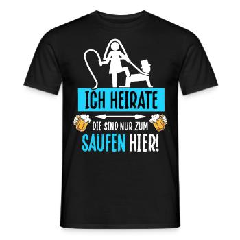 Junggesellenabschied T-Shirt Bräutigam JGA Poltern - Männer T-Shirt - Schwarz - Vorne - AI Model Male 178 light (178cm)