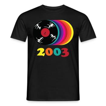 Vintage 2003 - Men's T-Shirt - black - Front - AI Model Male 178 light (178cm)